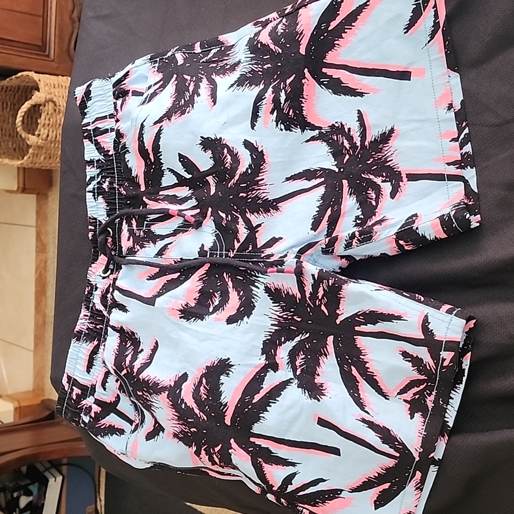 Fresh Prince of Bel Air Shorts Size M Palm Trees Drill Clothing Co. #swim